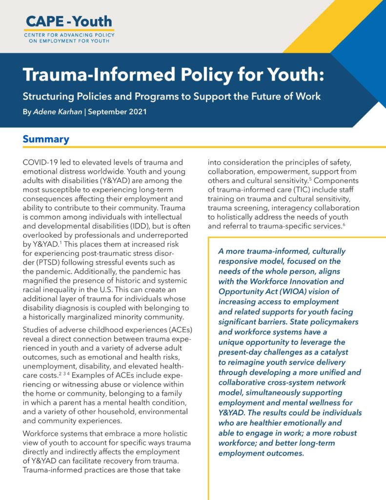 Trauma Informed Policy for Youth